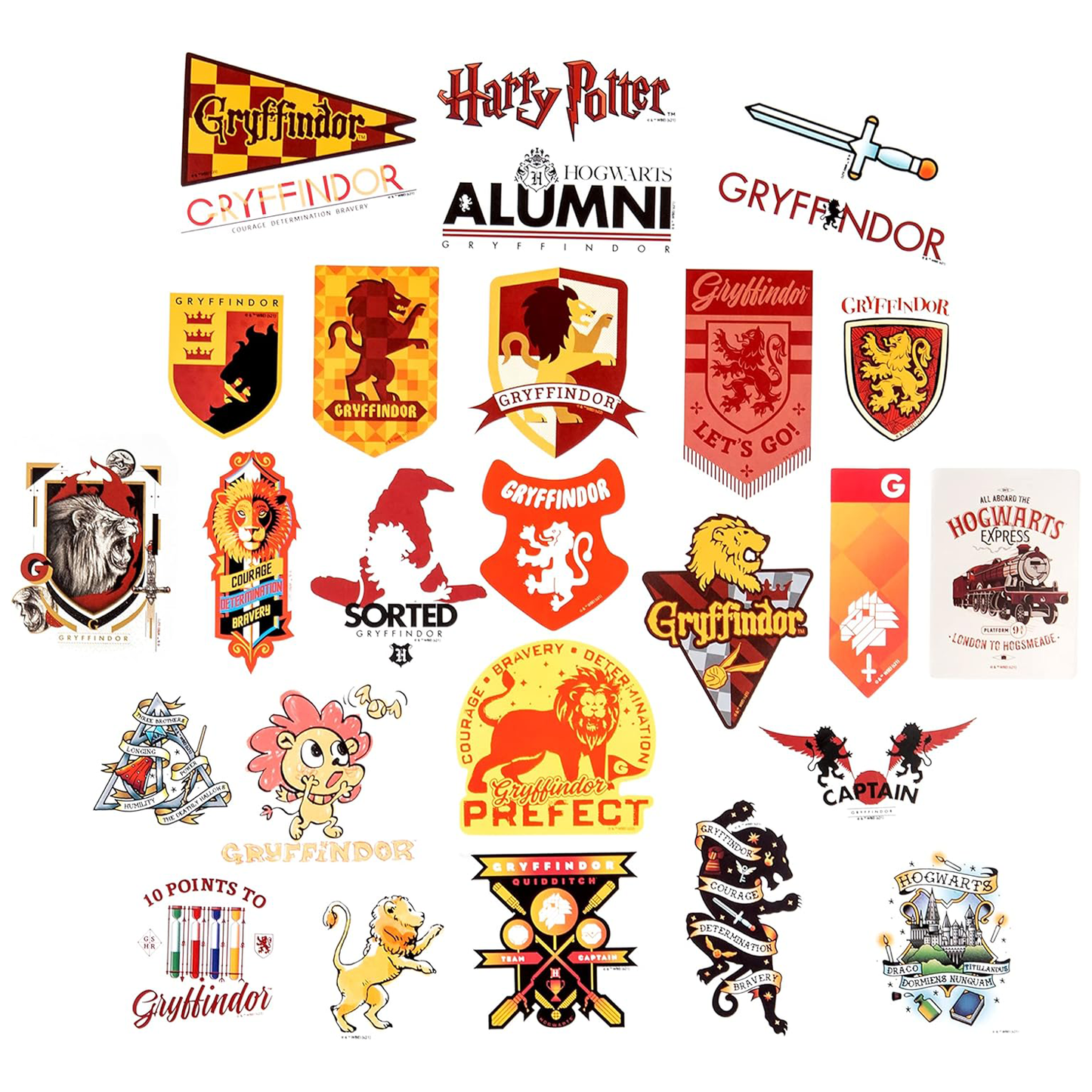 Harry Potter Gryffindor Decals (50-Pack)