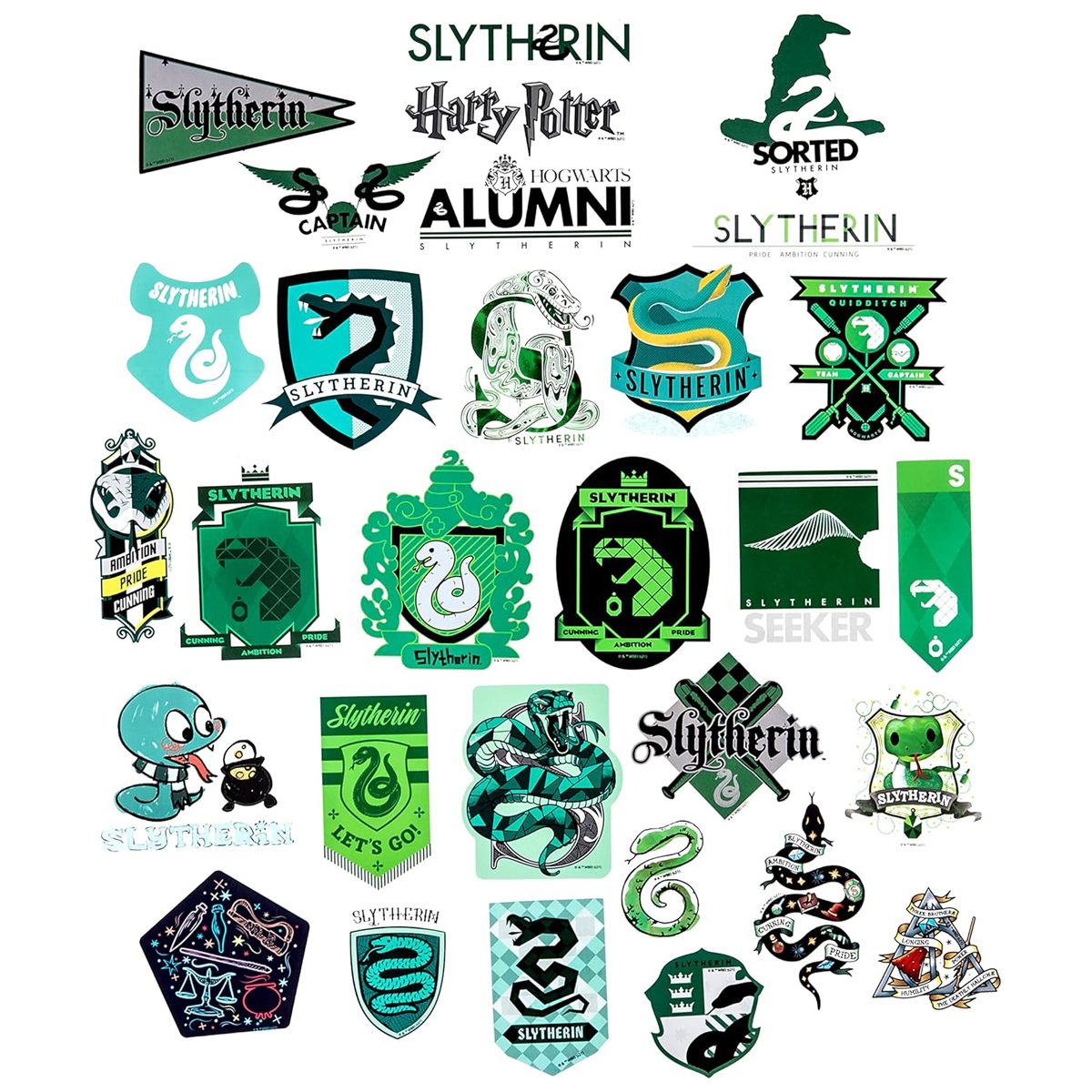 Harry Potter Slytherin Decals (60-Pack)