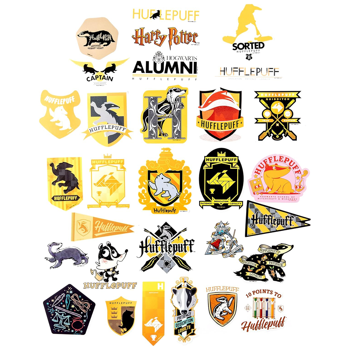 Harry Potter Hufflepuff Decals (60-Pack)