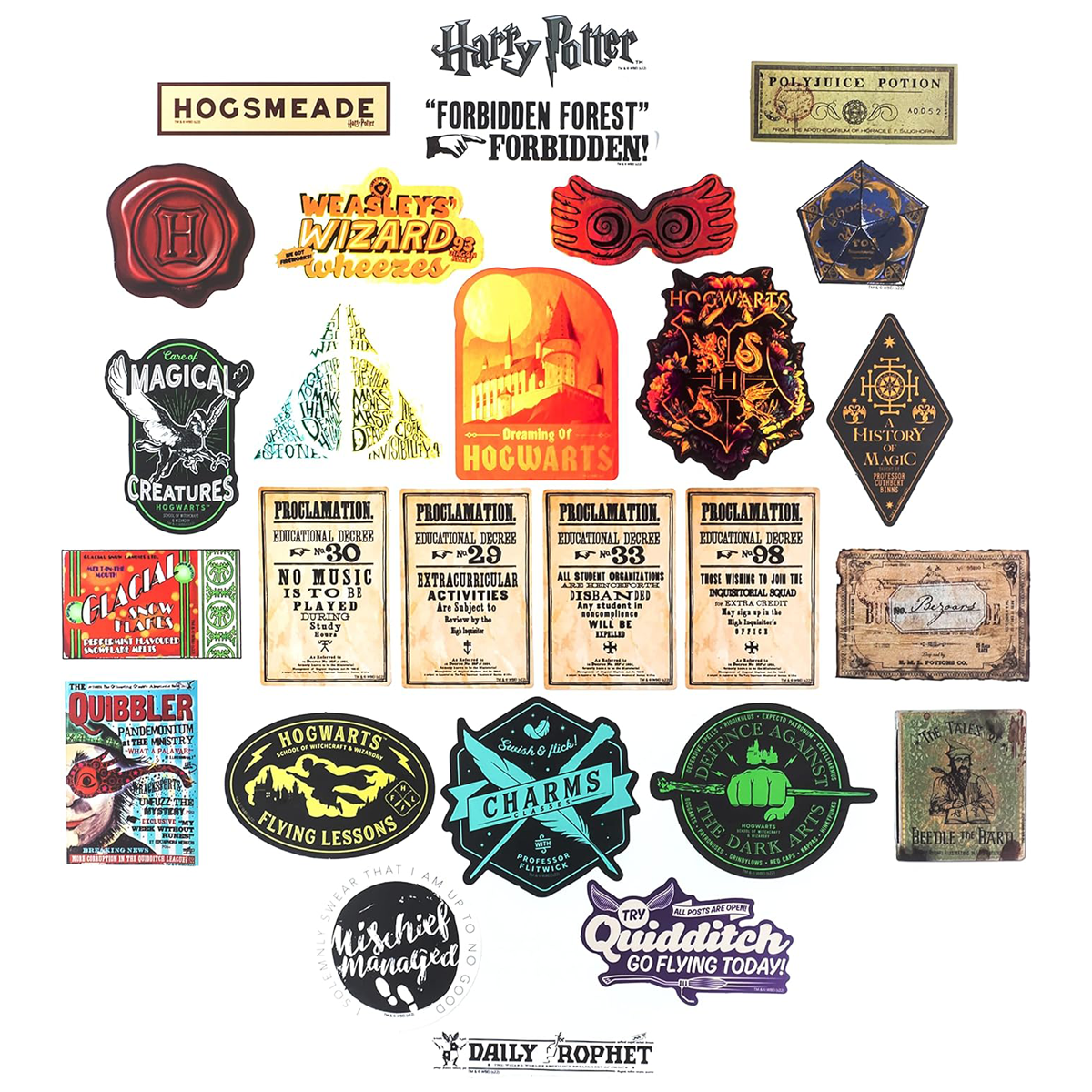 Harry Potter Variety Decals (60-Pack)