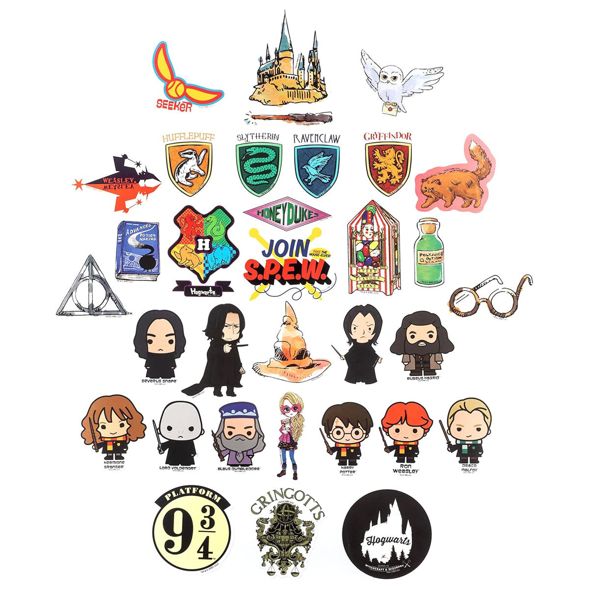 Harry Potter Variety Decals (60-Pack)
