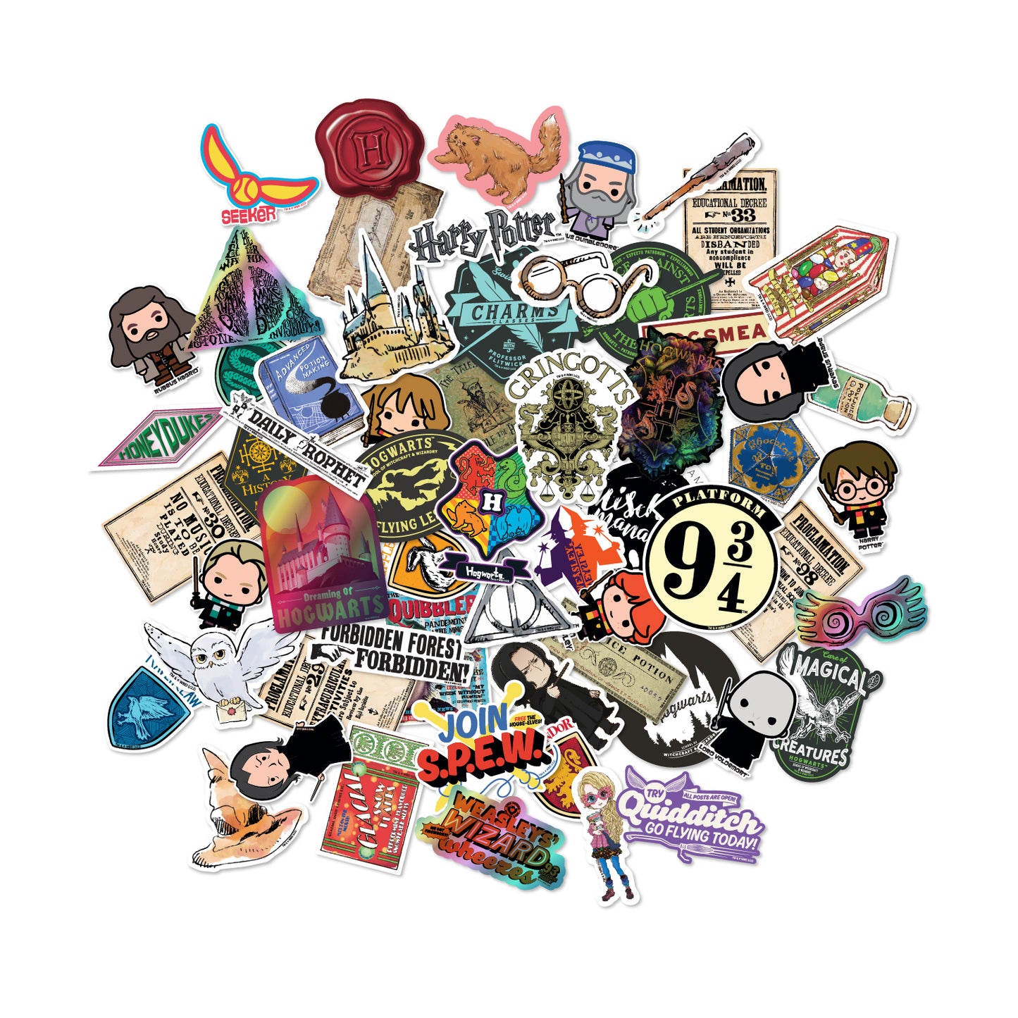 Harry Potter Variety Decals (60-Pack)