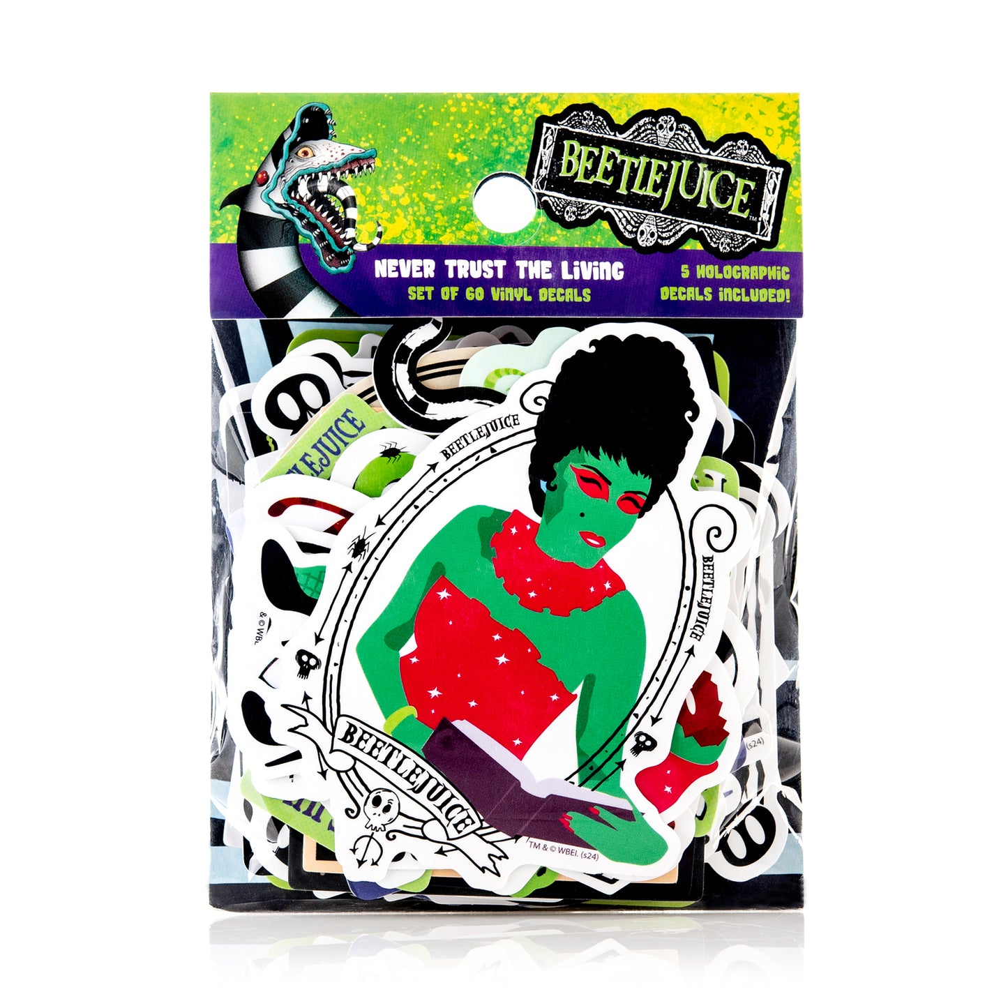 Beetlejuice Never Trust the Living Decals (60-Pack)