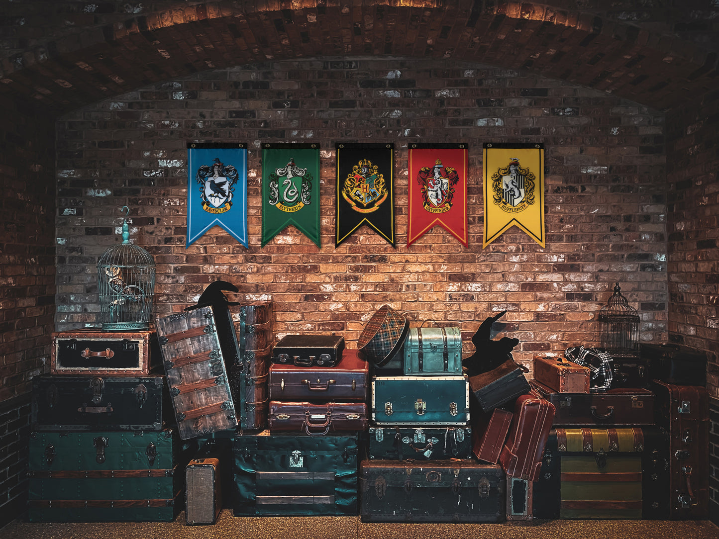 Harry Potter Wizarding House Banner Flag Set (12'' x 20'')