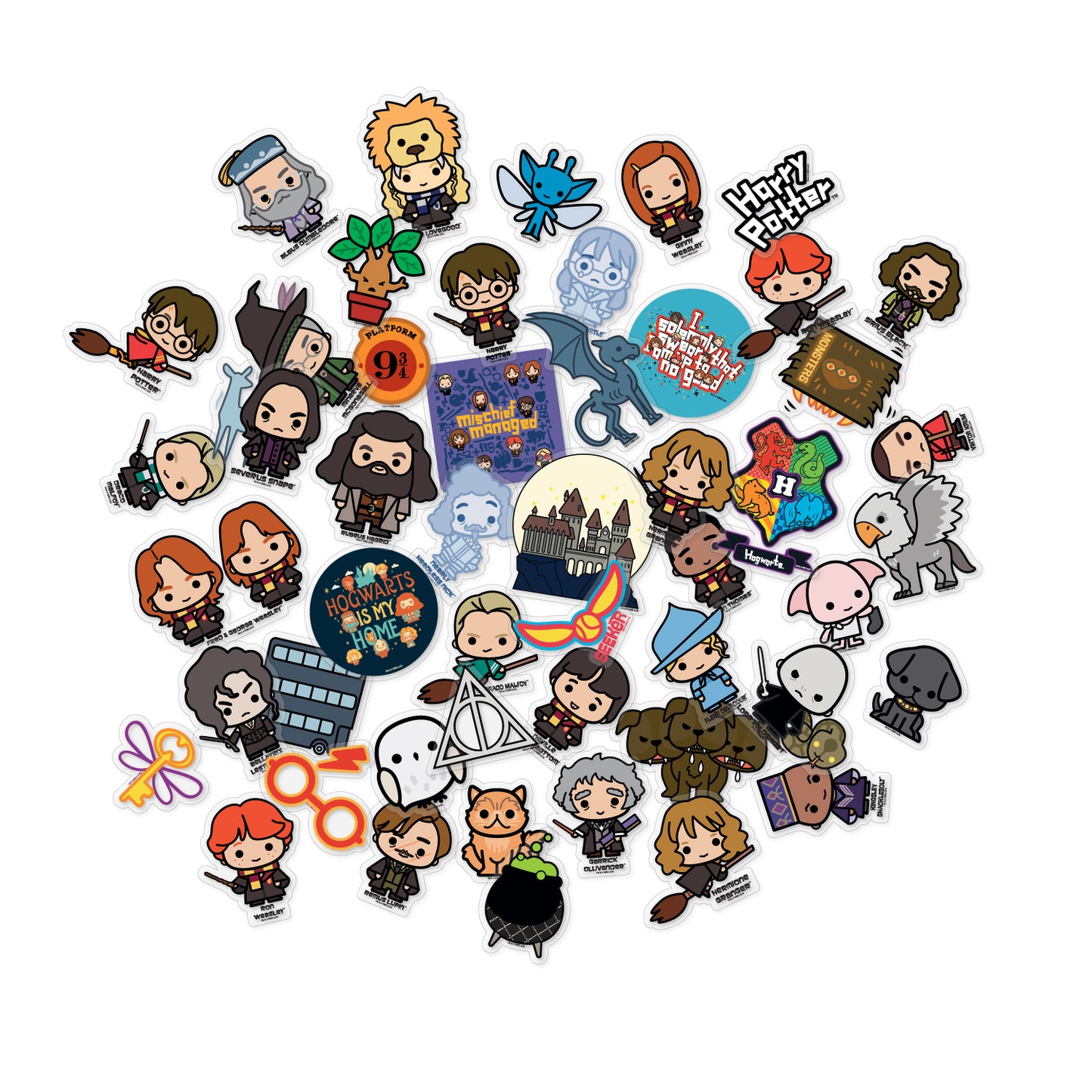 Harry Potter Clear Chibi Decals (50-Pack)