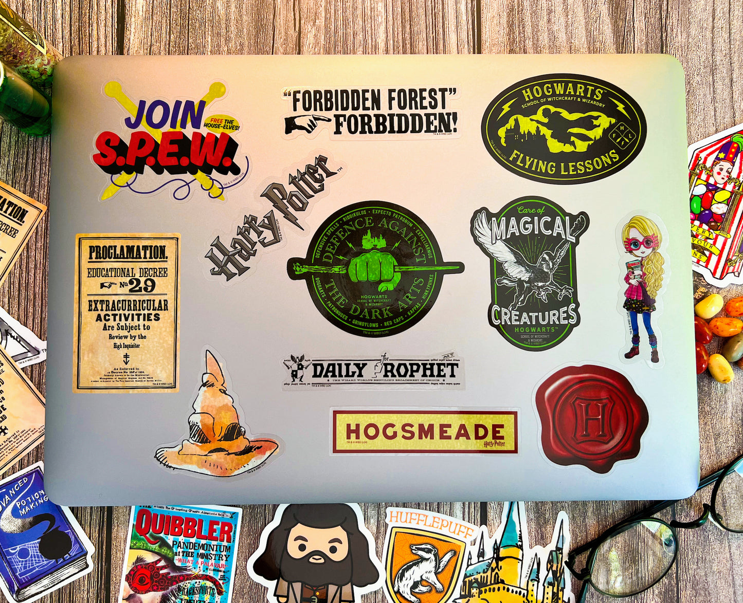 Harry Potter Clear Variety Decals (50-Pack)