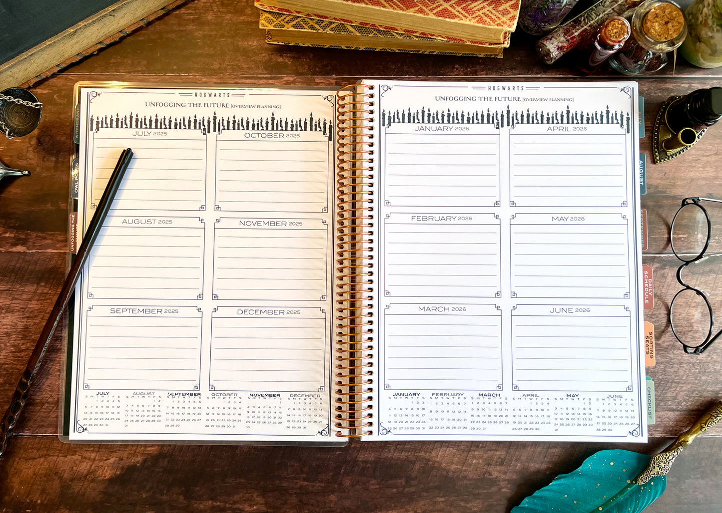 Harry Potter 2025-2026 Hogwarts Weekly Dated Teacher Planner (July - June)