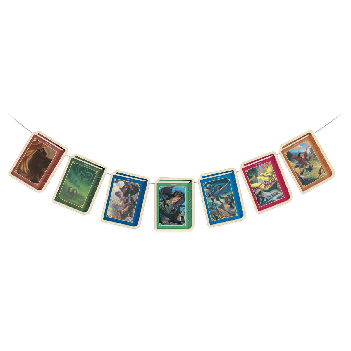 Harry Potter Literary Art Hanging Cardstock Banners (28-Pieces, 4 Strings of 7 Cards)