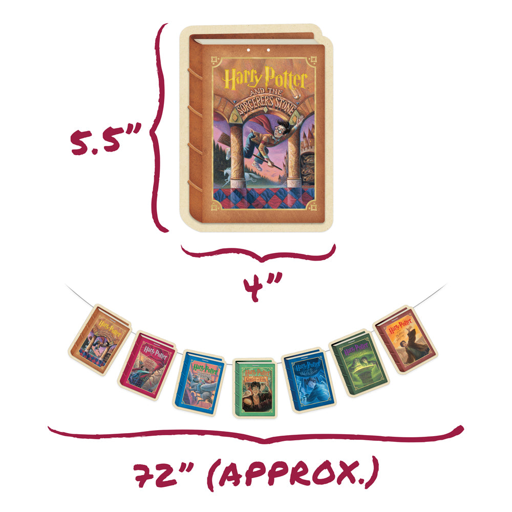Harry Potter Literary Art Hanging Cardstock Banners (28-Pieces, 4 Strings of 7 Cards)