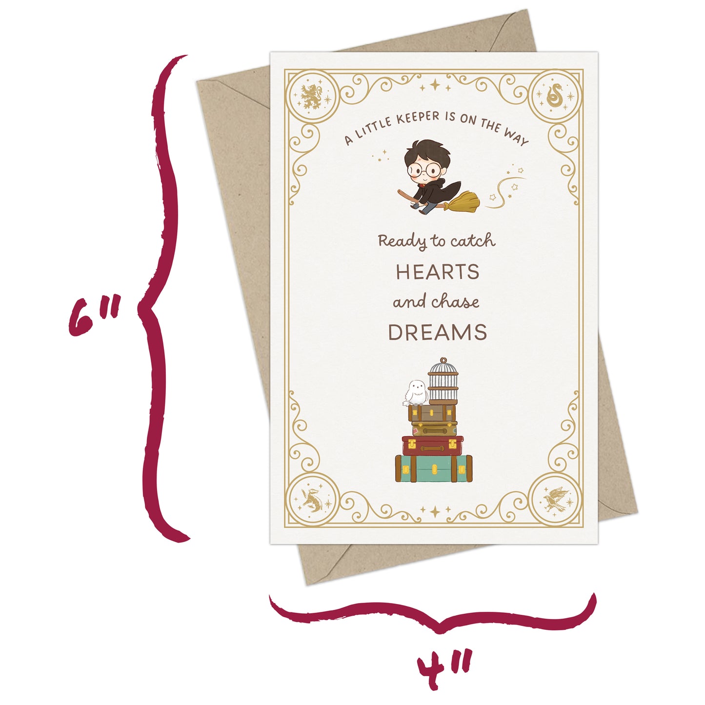 Harry Potter Little Keeper Fill-in-the-Blank Baby Shower Invitation & Envelope Box Set (20-Pack)