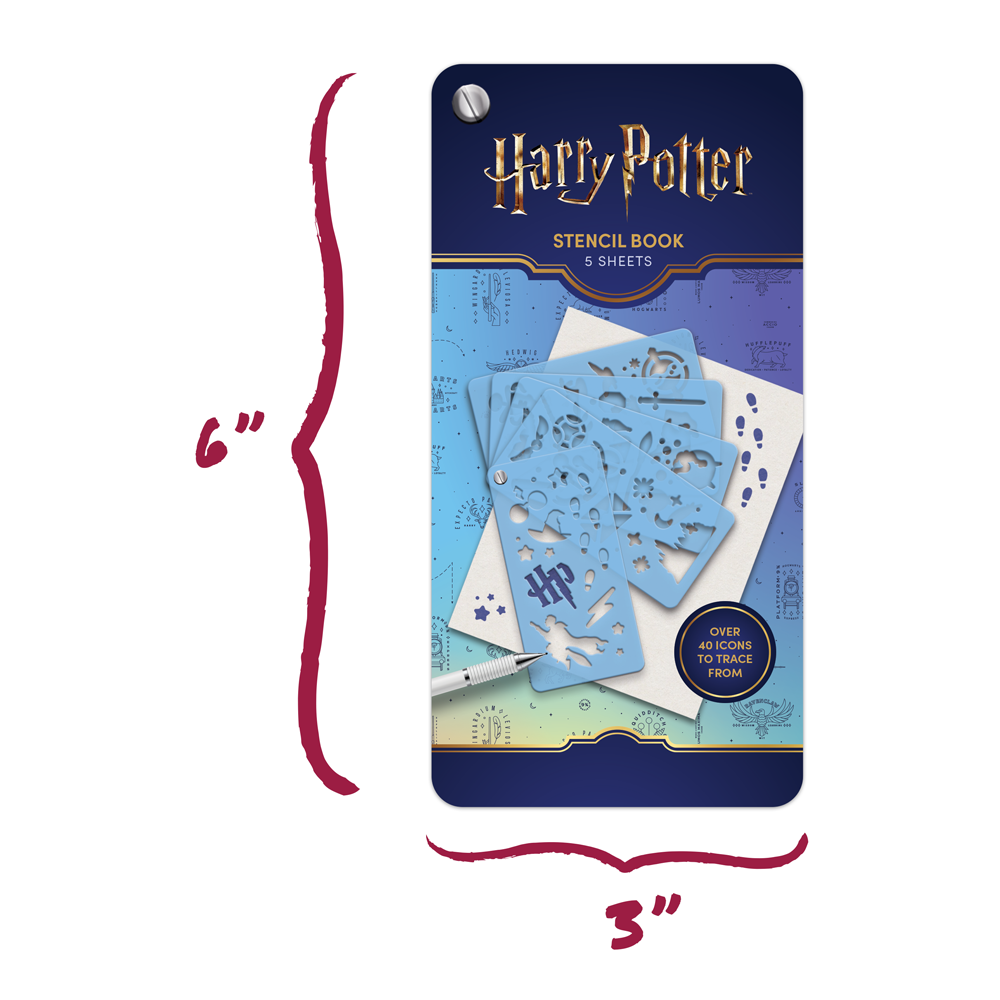 Harry Potter Sorting Hat Tabbed Journal & Stencil Book Bundle