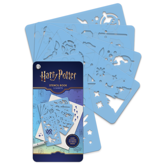 harry potter stencils flip book with 5 stencil pages