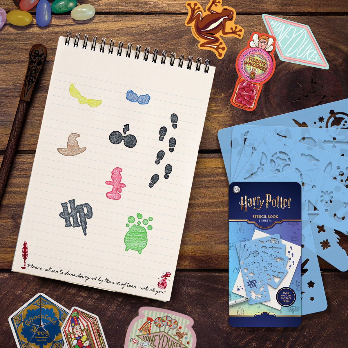 Harry Potter Stencil Book (5-Page)