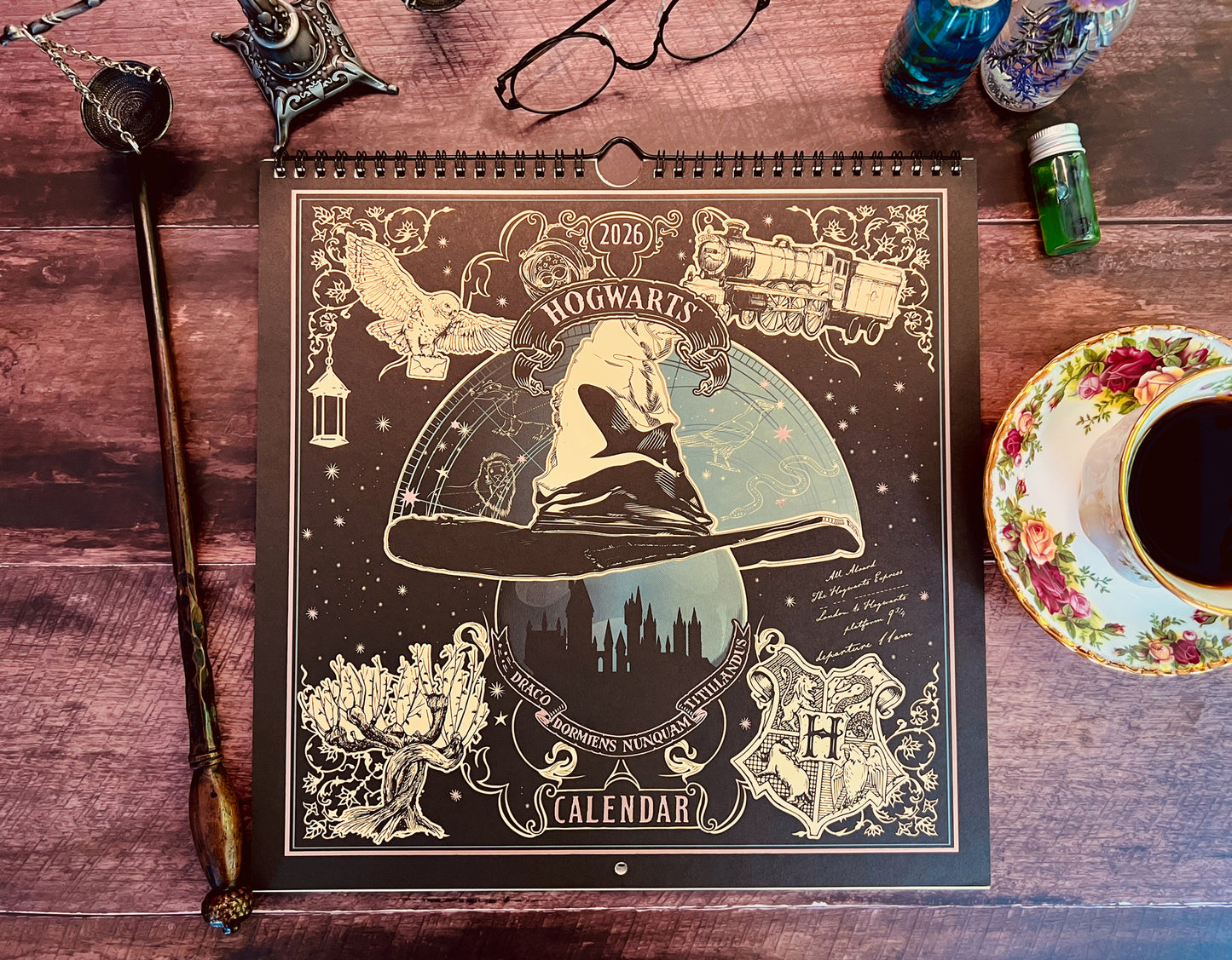 Harry Potter Enchanted Days 2026 Spiral Wall Calendar