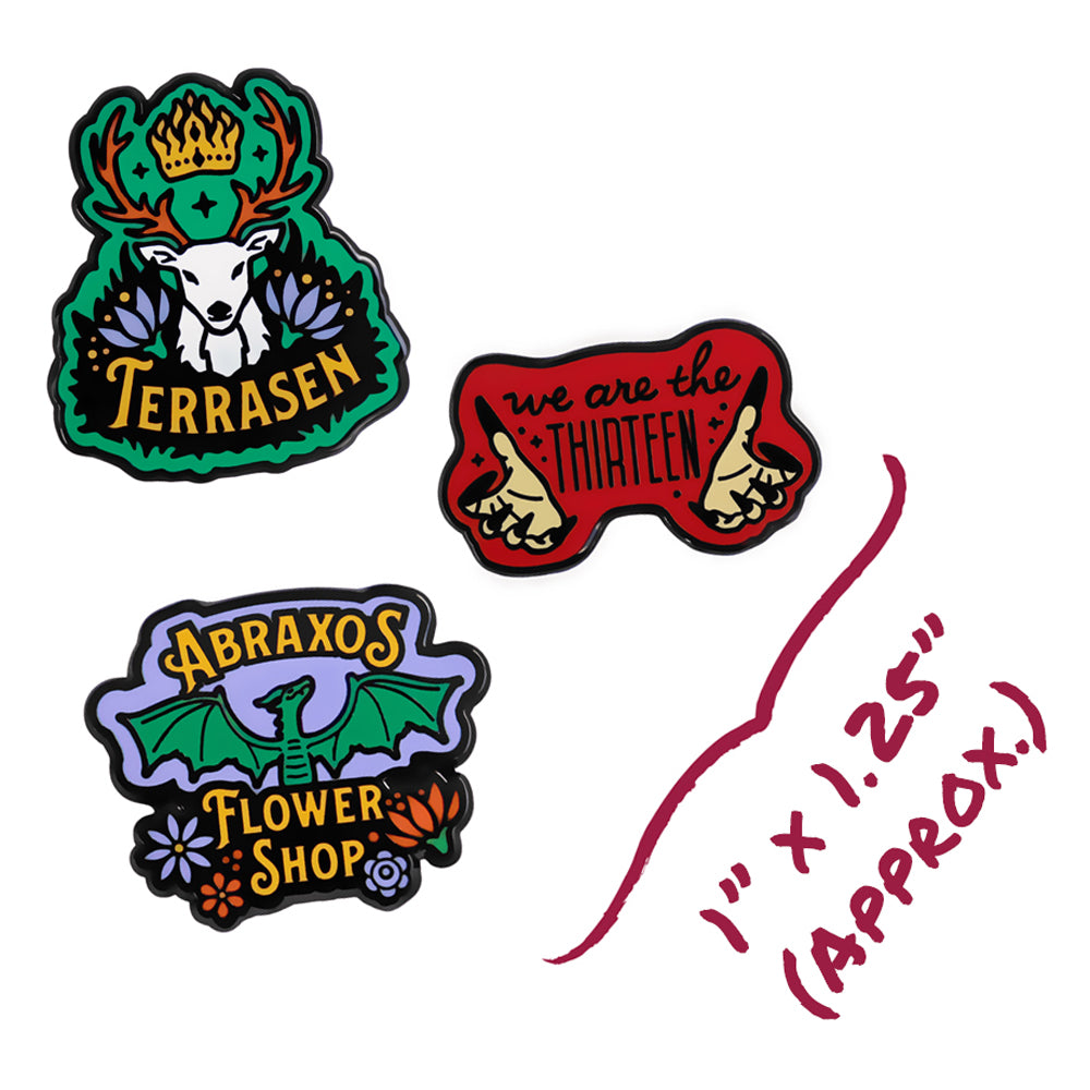 Throne of Glass Enamel Pins (3-Pack)