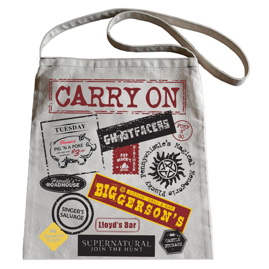 carry on tote bags for travel Supernatural Carry On Journal Tote Bag – ConQuestJournals