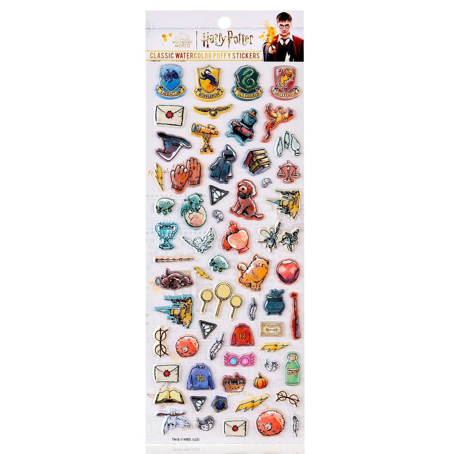 Harry Potter Watercolor Puffy Sticker Sheets (4-Pack)