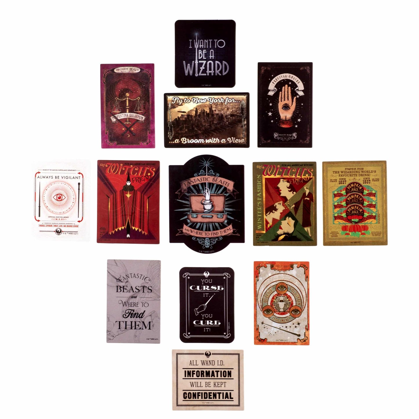 Fantastic Beasts Wizarding World Decals (50-Pack)