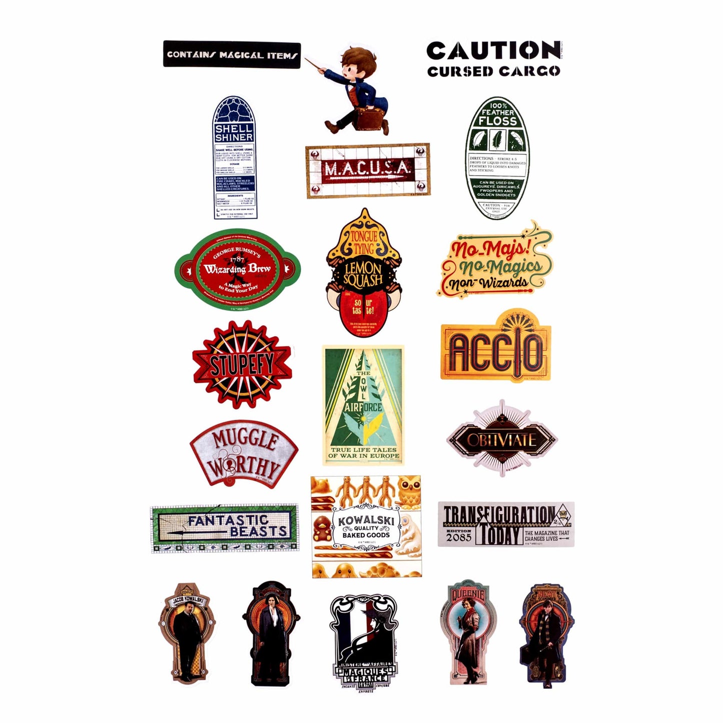 Fantastic Beasts Wizarding World Decals (50-Pack)