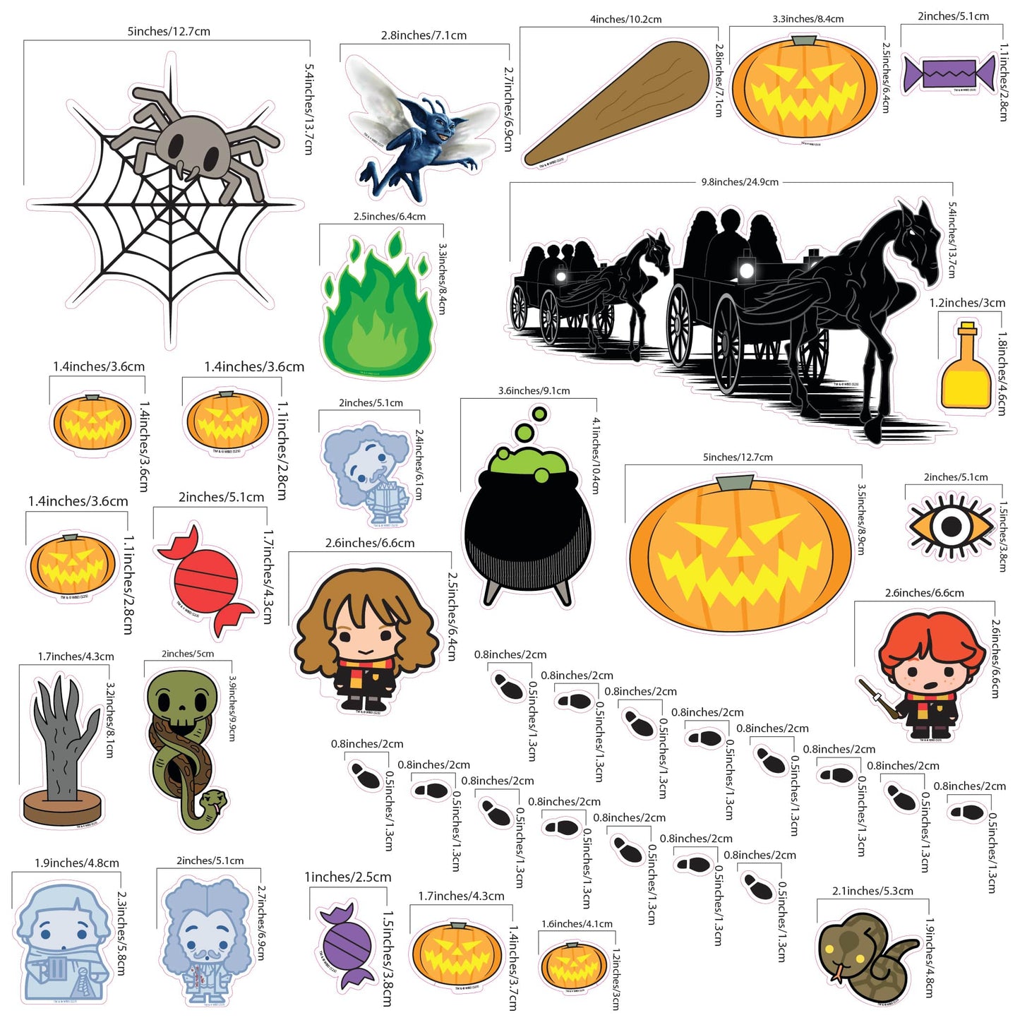 Harry Potter Halloween at Hogwarts Window Clings