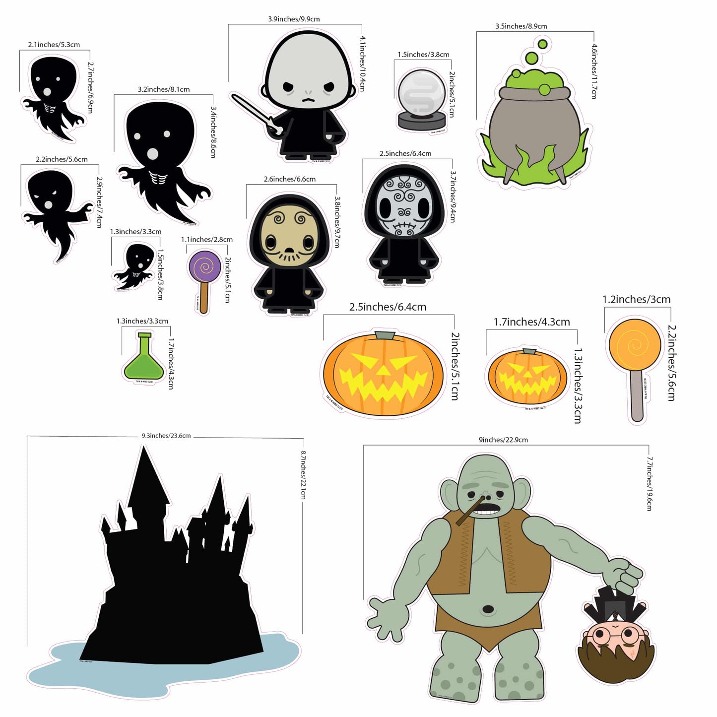 Harry Potter Halloween at Hogwarts Window Clings