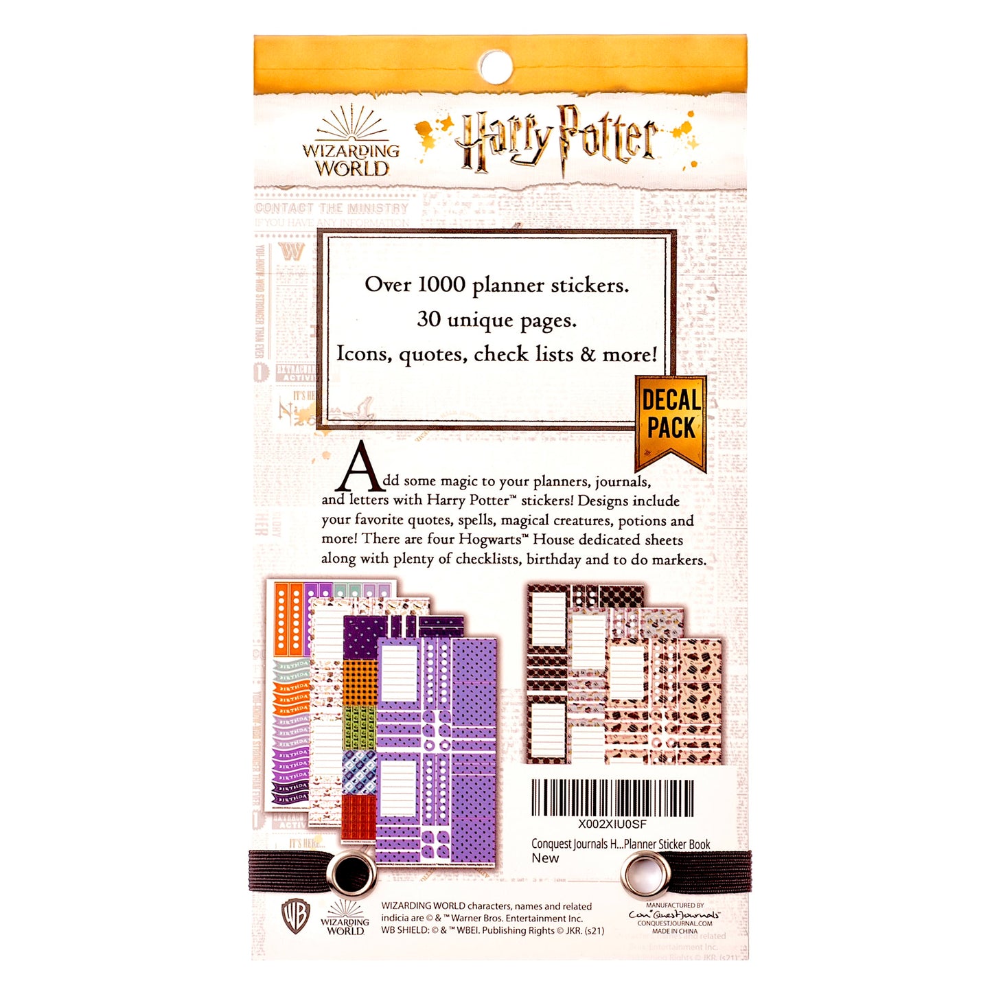 Harry Potter Planner Sticker Book