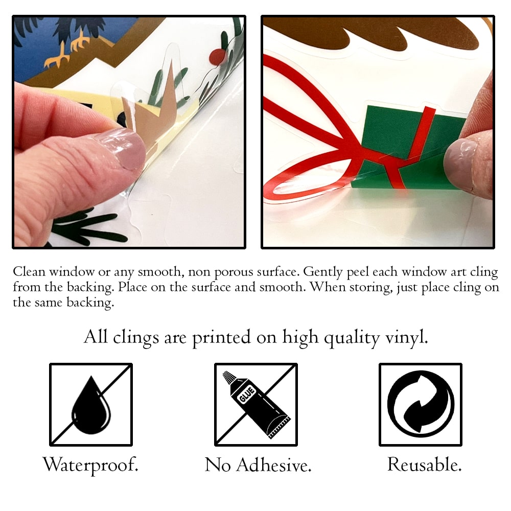 Harry Potter Holidays at Hogwarts Window Clings
