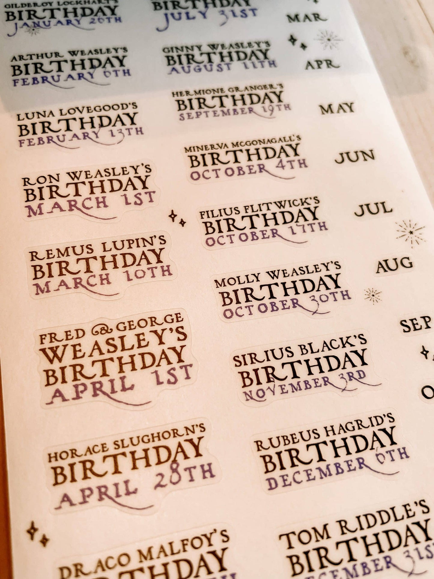 Harry Potter Planner Sticker Book