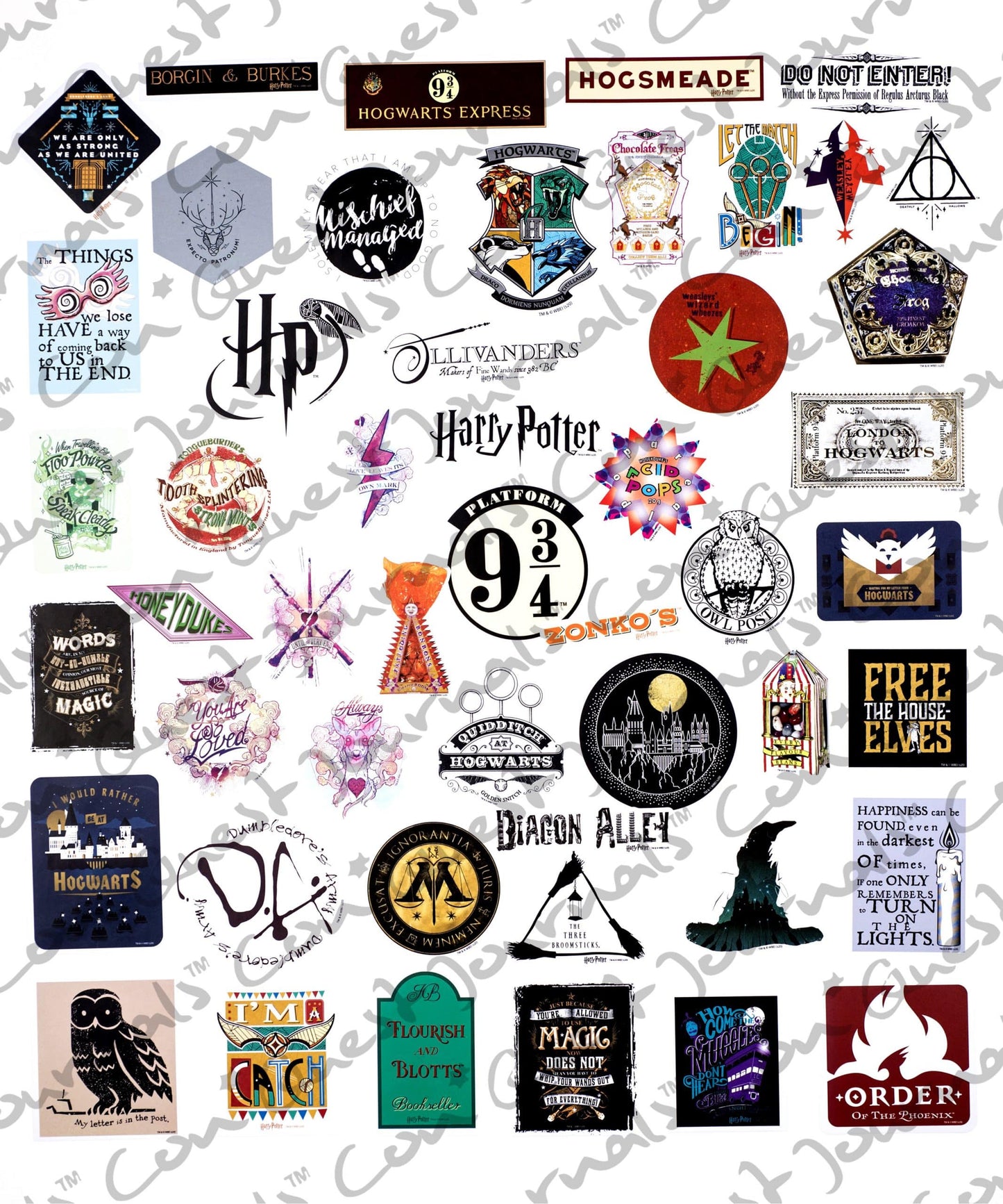 Harry Potter Wizarding World Decals (50-Pack)