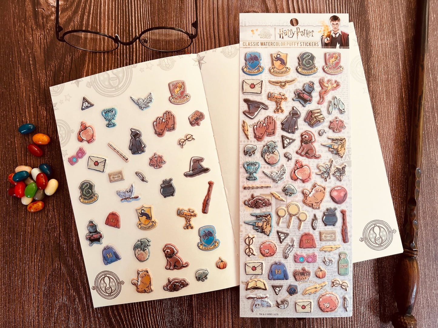 Harry Potter Watercolor Puffy Sticker Sheets (4-Pack)