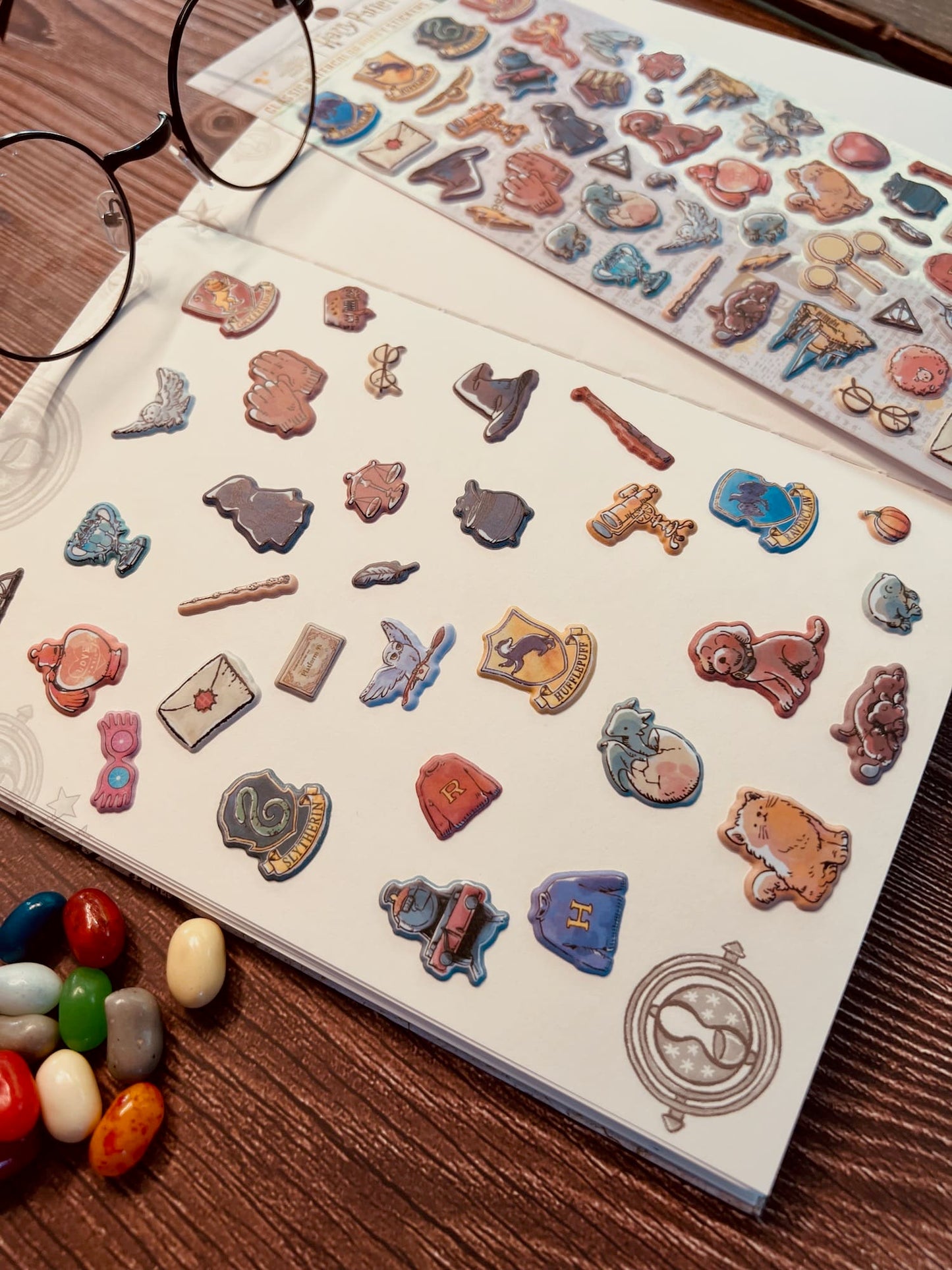 Harry Potter Watercolor Puffy Sticker Sheets (4-Pack)