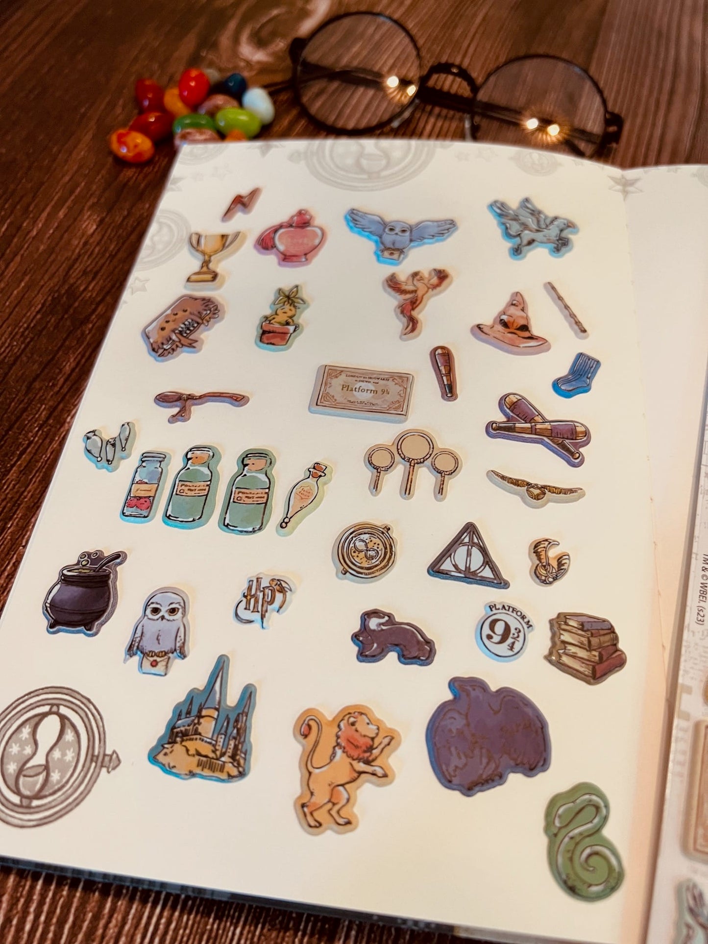 Harry Potter Watercolor Puffy Sticker Sheets (4-Pack)