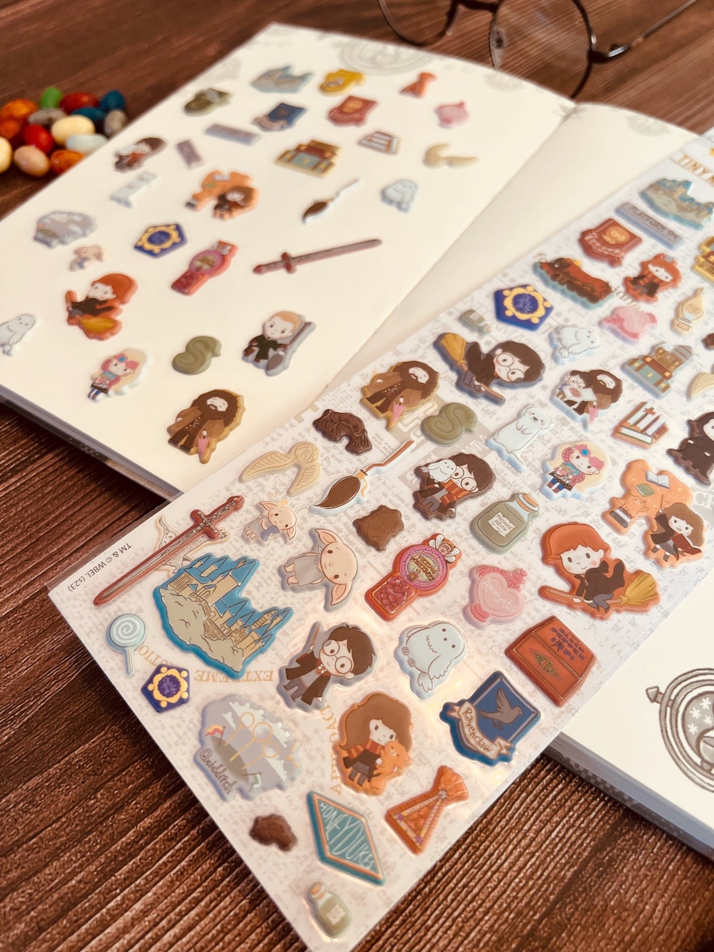 Harry Potter Watercolor Puffy Sticker Sheets (4-Pack)