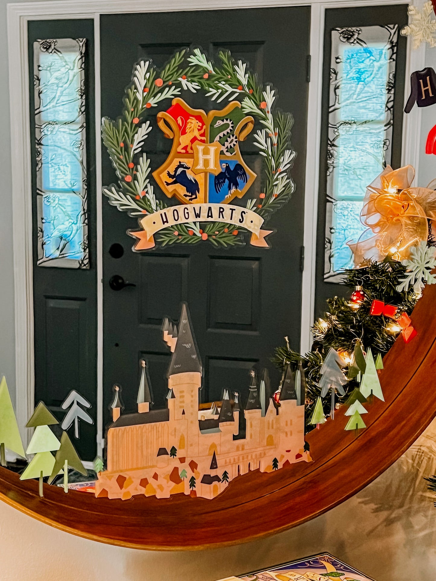 Harry Potter Holidays at Hogwarts Window Clings