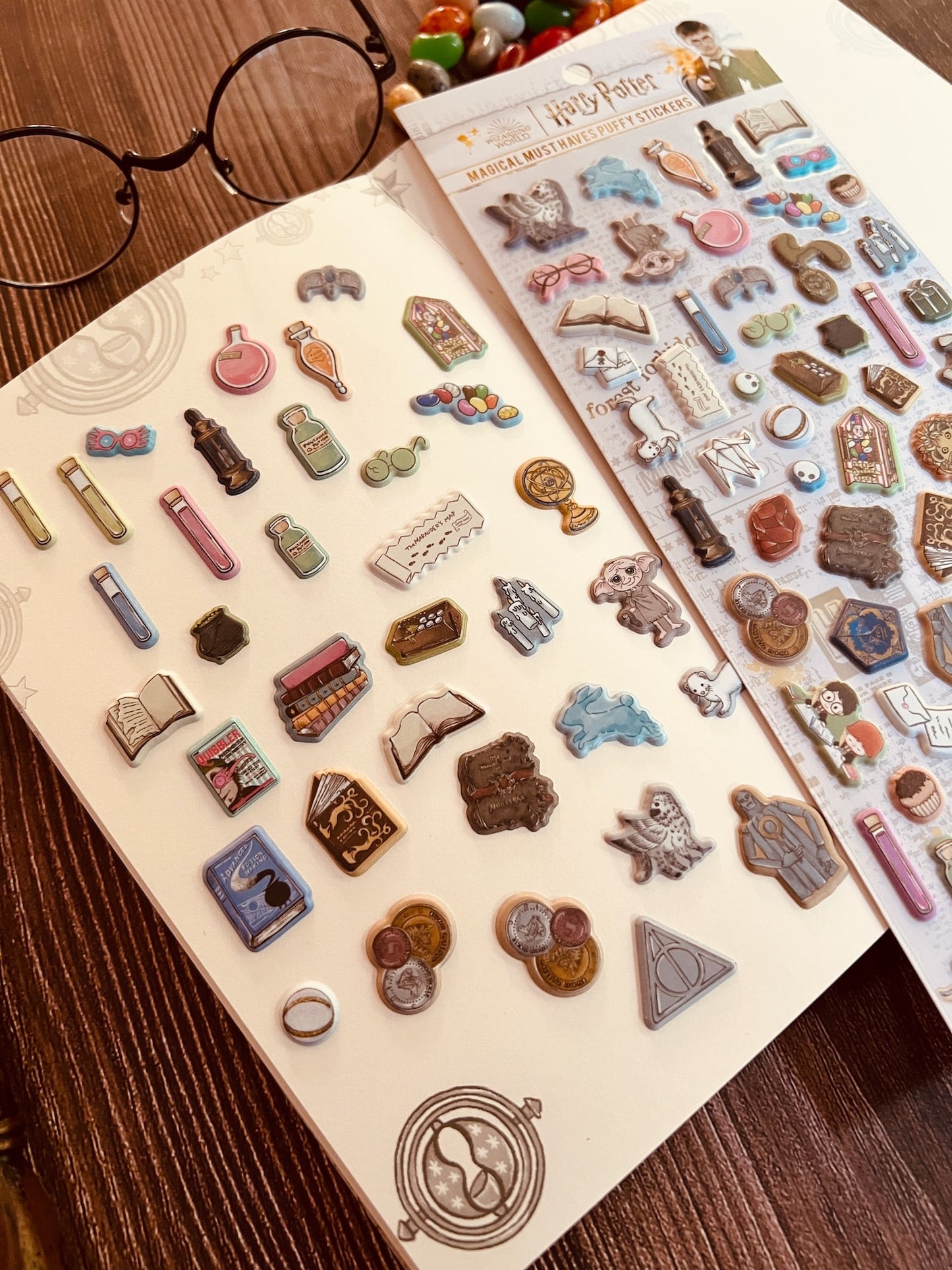 Harry Potter Watercolor Puffy Sticker Sheets (4-Pack)