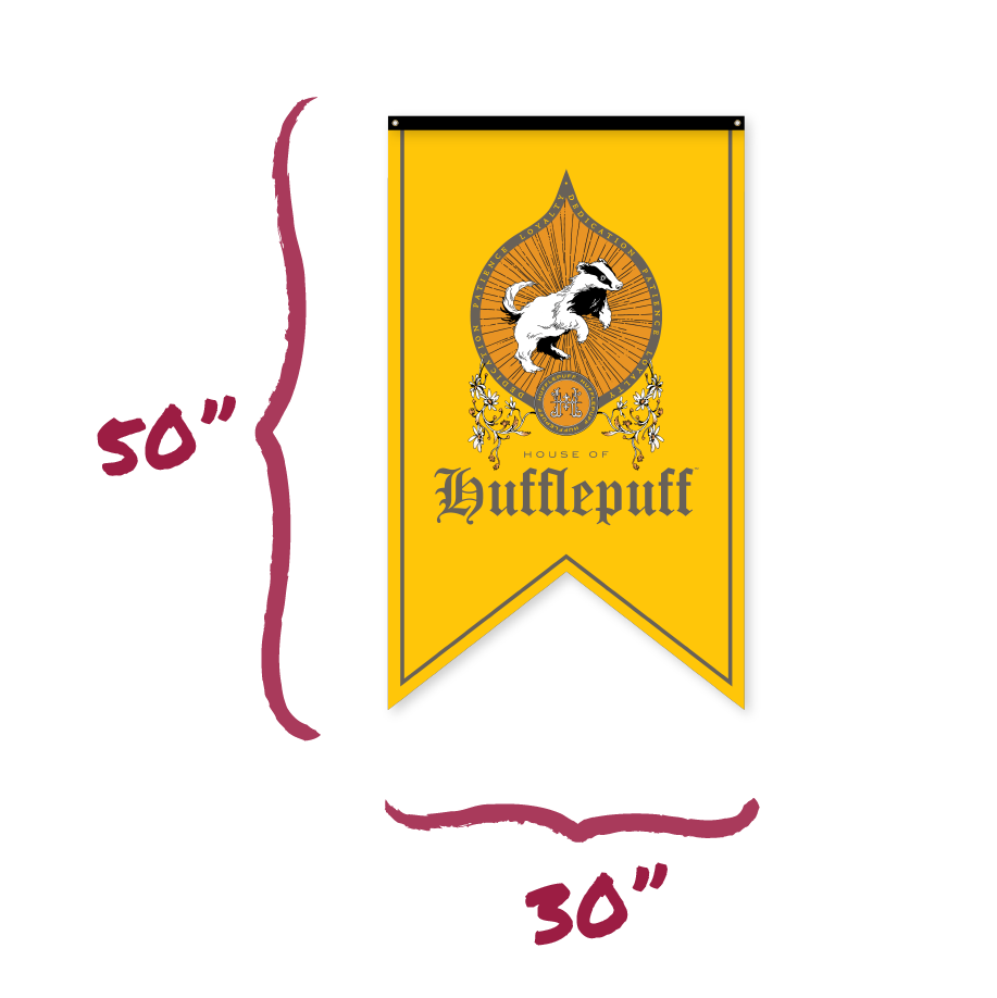Harry Potter Hufflepuff Crest Banner Flag (30'' x 50'')