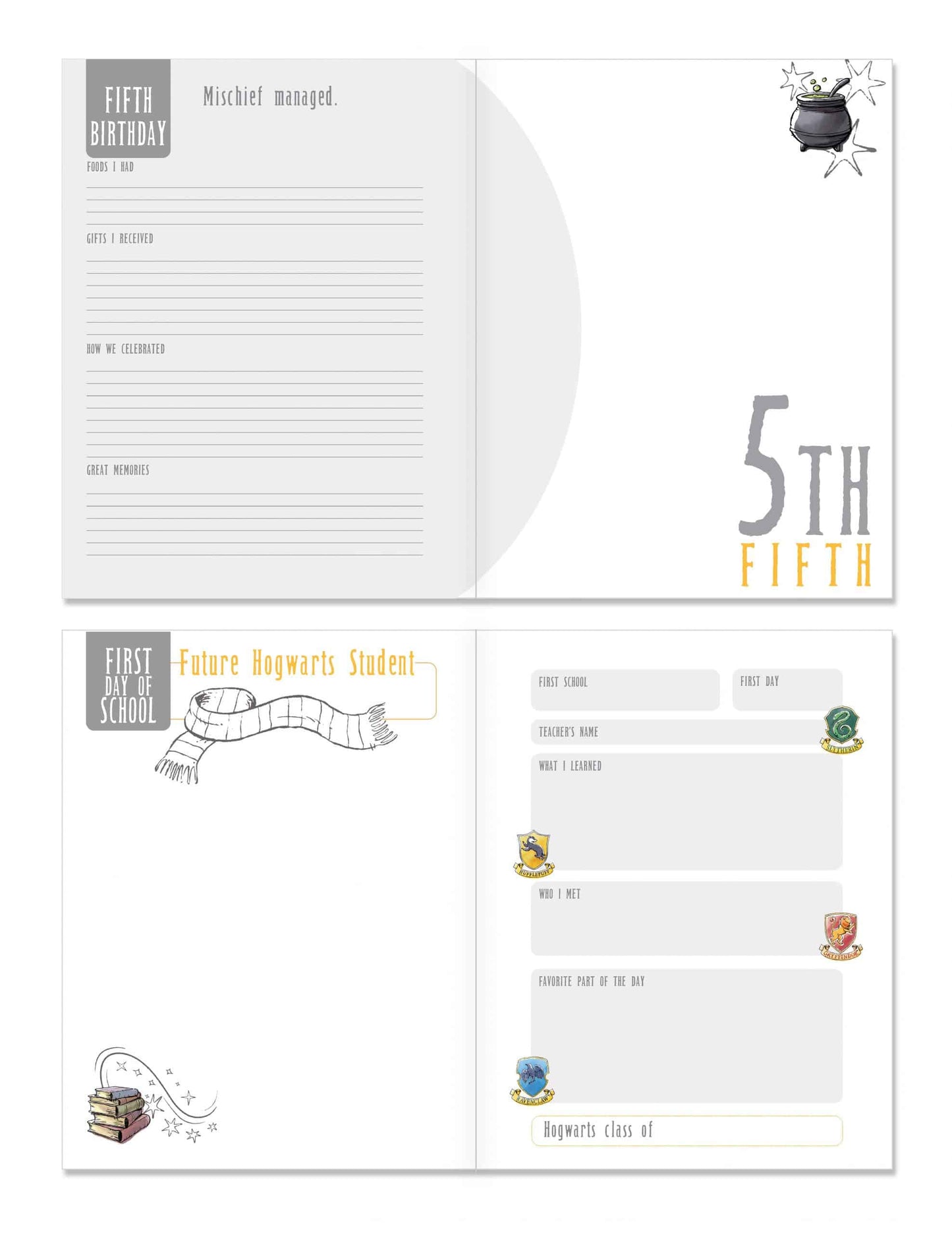 Harry Potter Little Keeper Baby Album & Shower Invitation Set Bundle