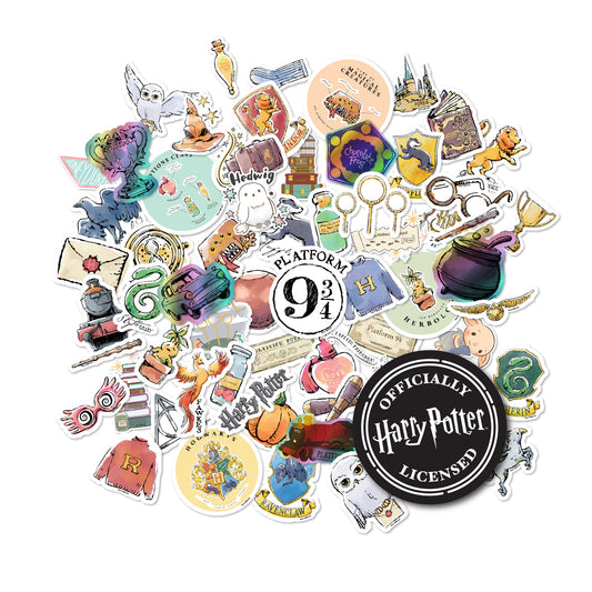 Harry Potter Watercolor Decals (60-Pack)