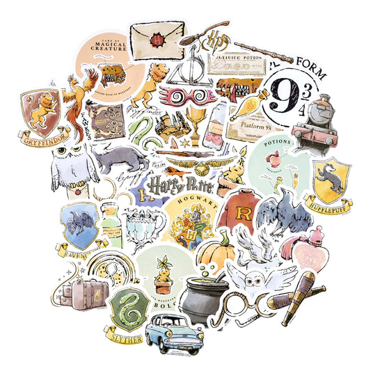 Harry Potter Watercolor Decals (50-Pack)
