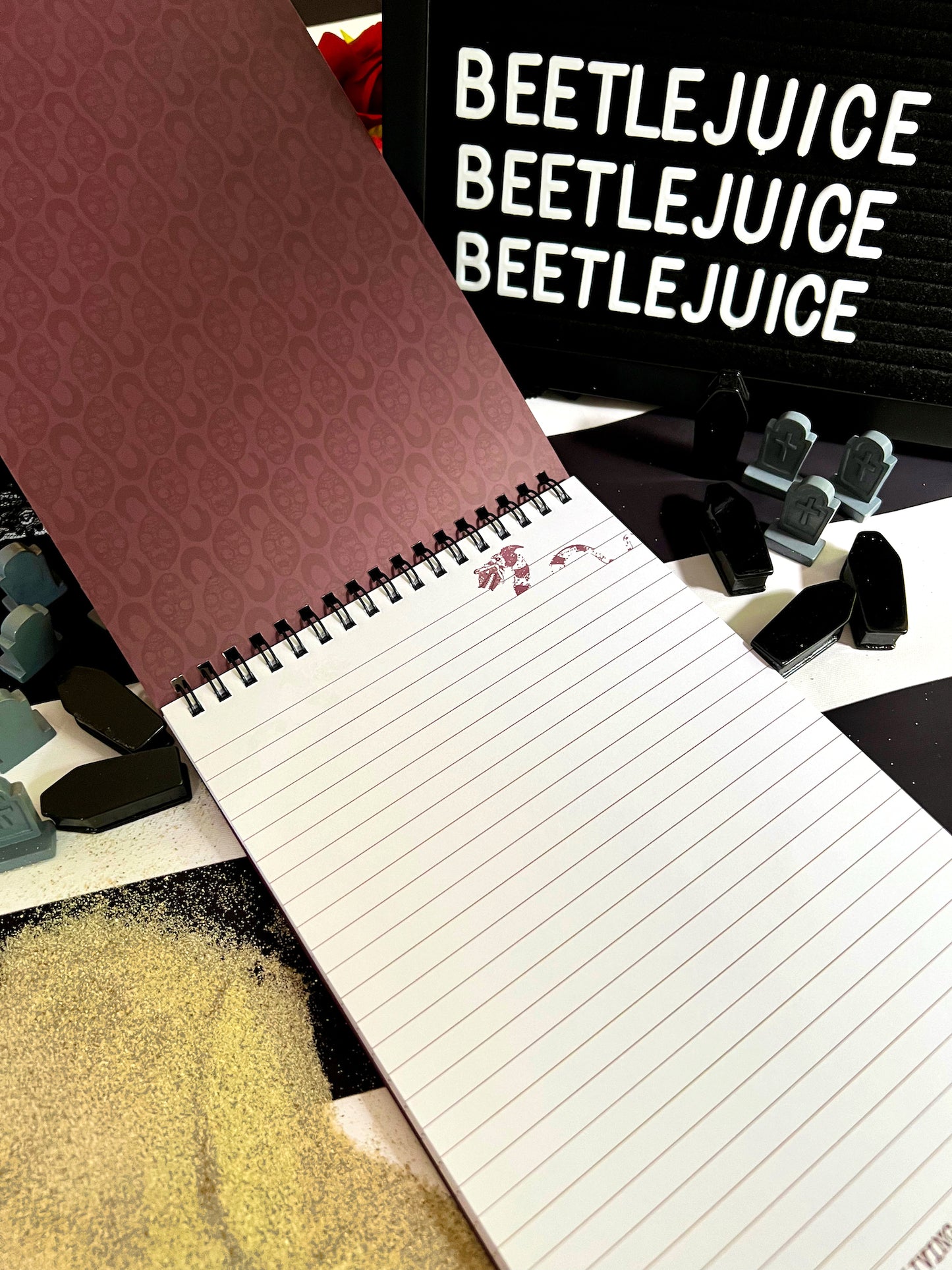 Beetlejuice Handbook for the Recently Deceased Top-Spiral Steno Notepad (6'' x 9'')