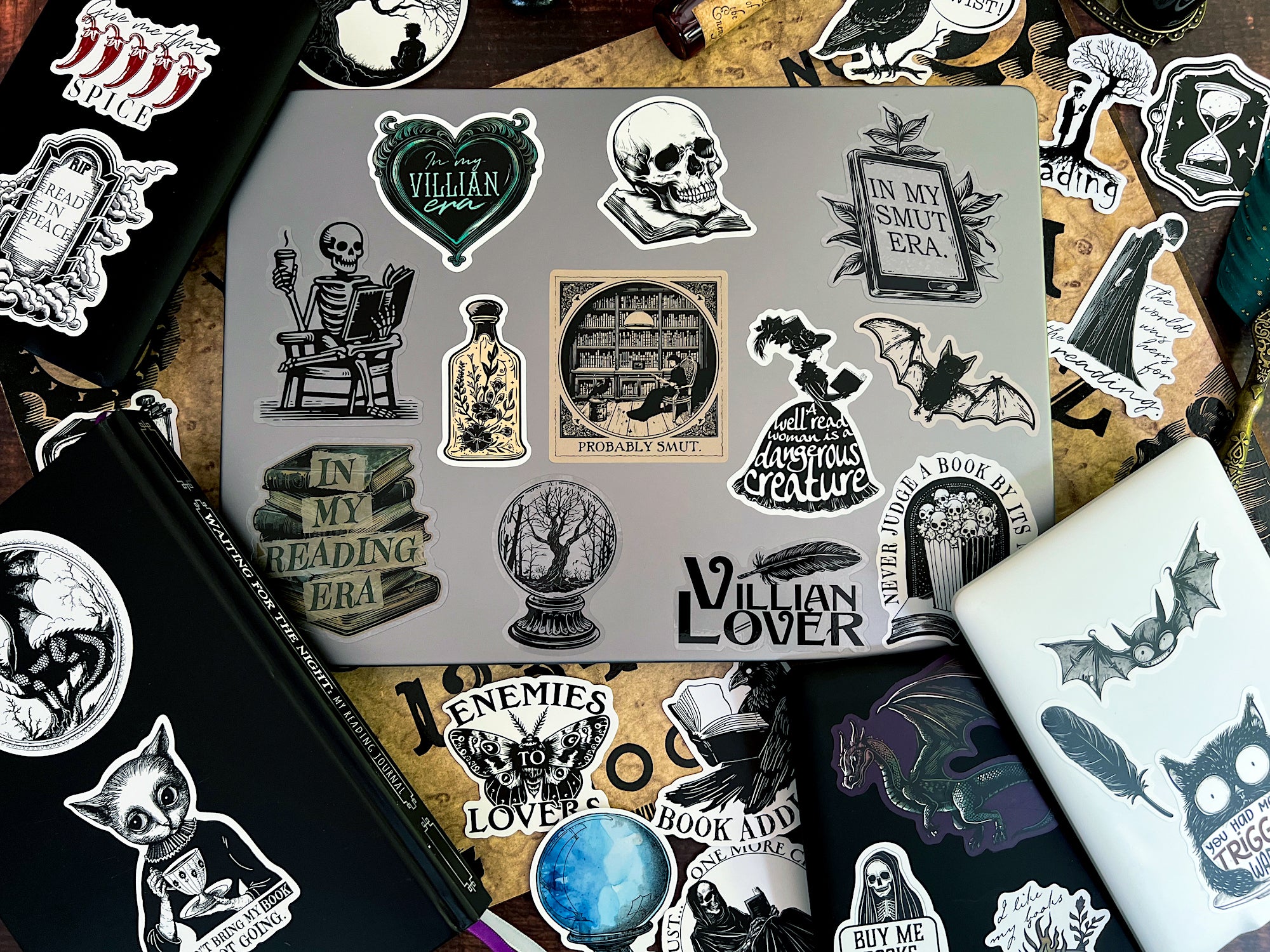 Sticker Line Waiting Waiting for the Night Gothic-Inspired Bookish Decal Stickers ...