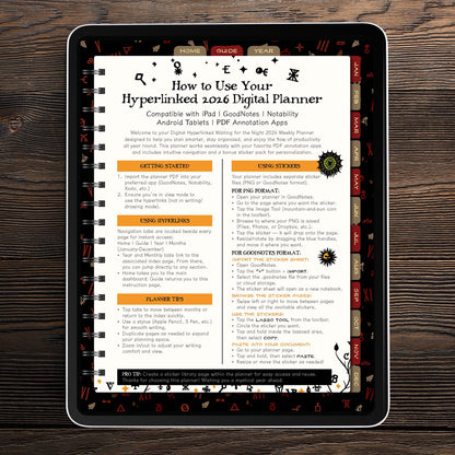 Waiting for the Night 2026 Weekly Planner [DIGITAL VERSION]
