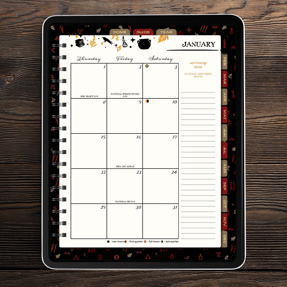 Waiting for the Night 2026 Weekly Planner [DIGITAL VERSION]