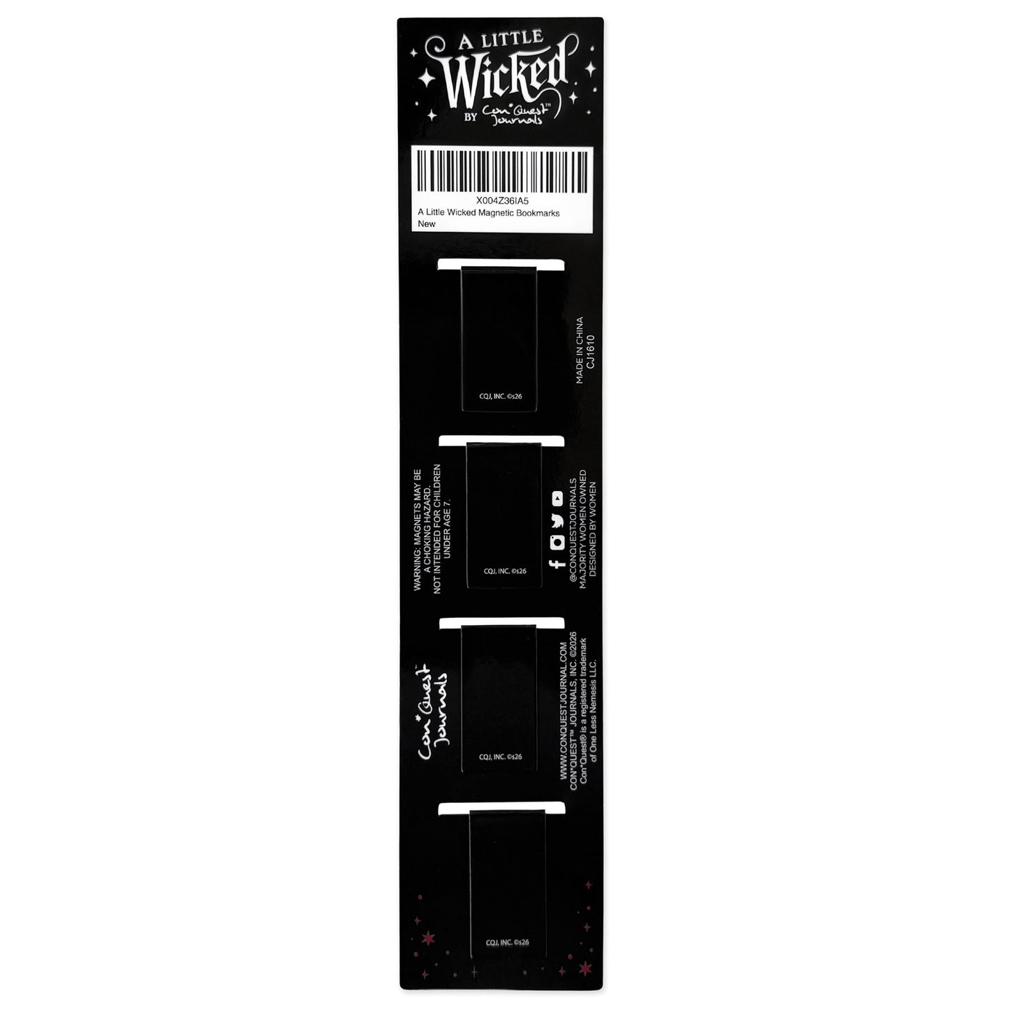 A Little Wicked Magnetic Bookmarks (4-Pack)