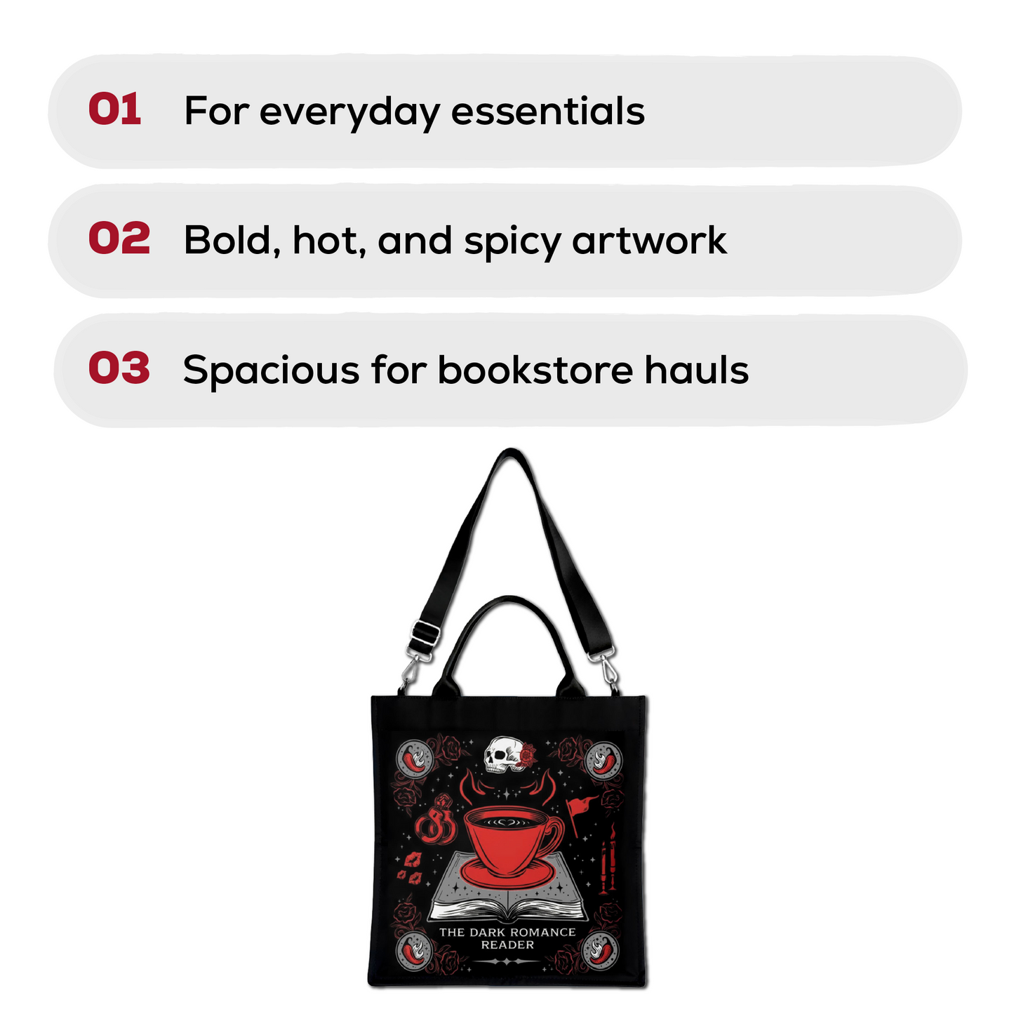 A Little Wicked Book Bag (Original Artwork) for Fans of Dark Romance