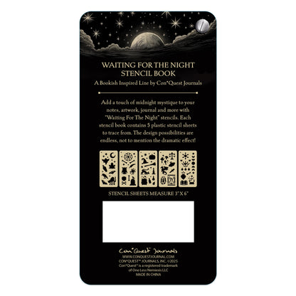 Waiting for the Night Steno Notepad & Stencil Book Bundle