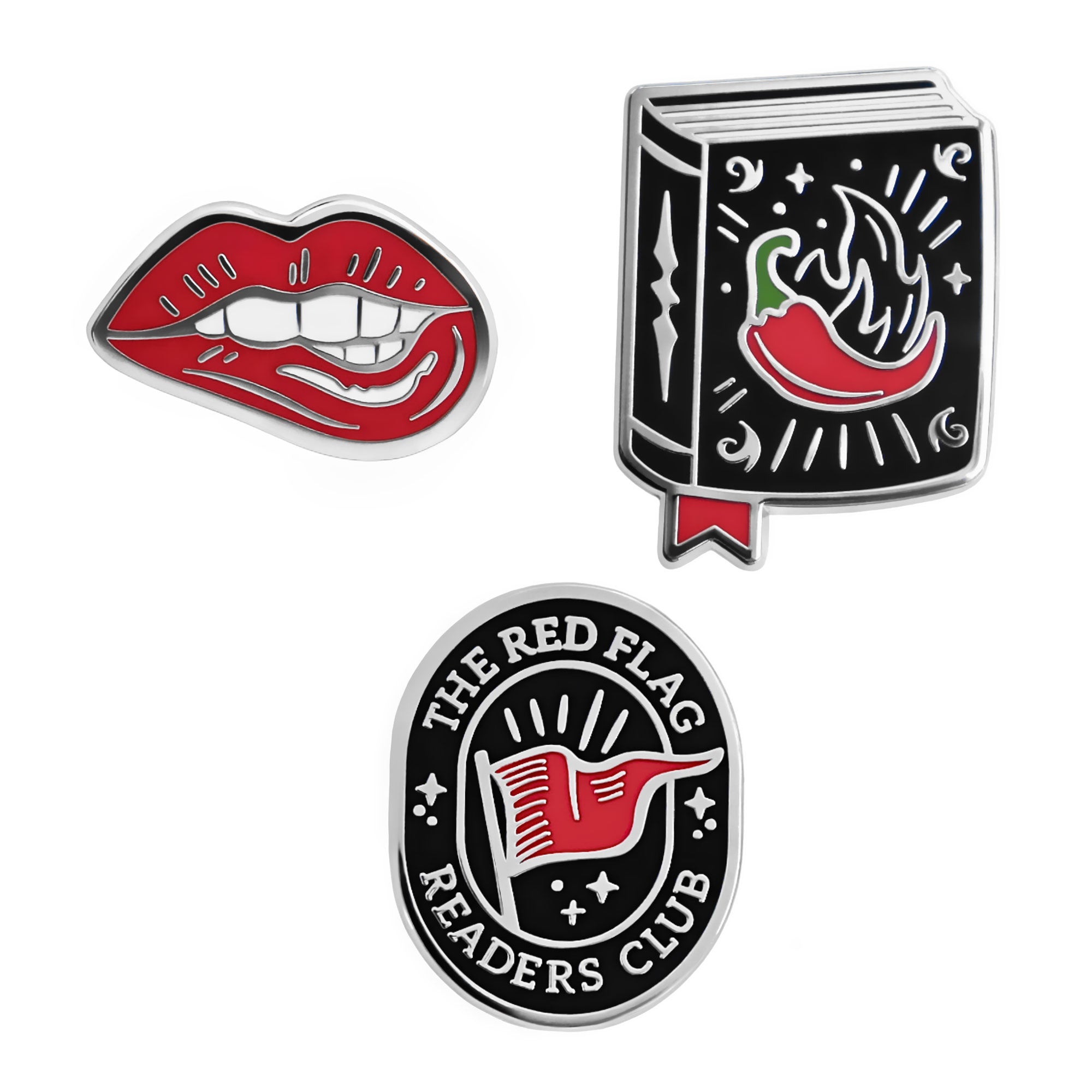 Con*Quest Journals A Little Wicked Enamel Pins (3-Pack