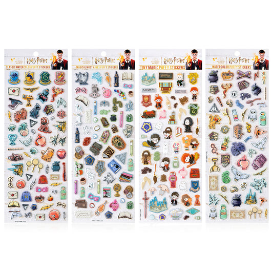 Harry Potter Watercolor Puffy Sticker Sheets (4-Pack)