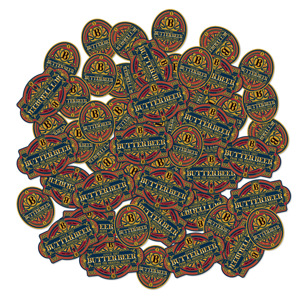 Harry Potter Butterbeer Season Bundle (Tote Bag, 3 Enamel Pins & 50 Decals)