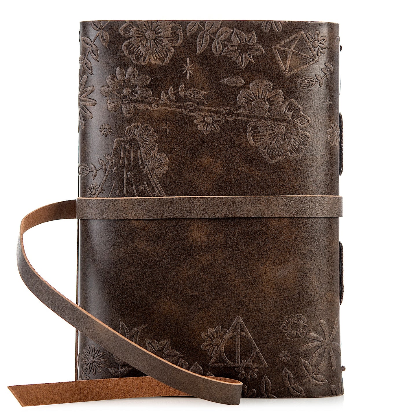 Harry Potter Deathly Hallows Leather Wrap Journal & Potions Labels Tote Bag Bundle